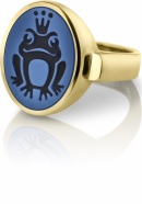 Siegelring signet rings Gelbgold Froschkönig